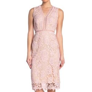Love by Design Lace & Lattice Midi Dress